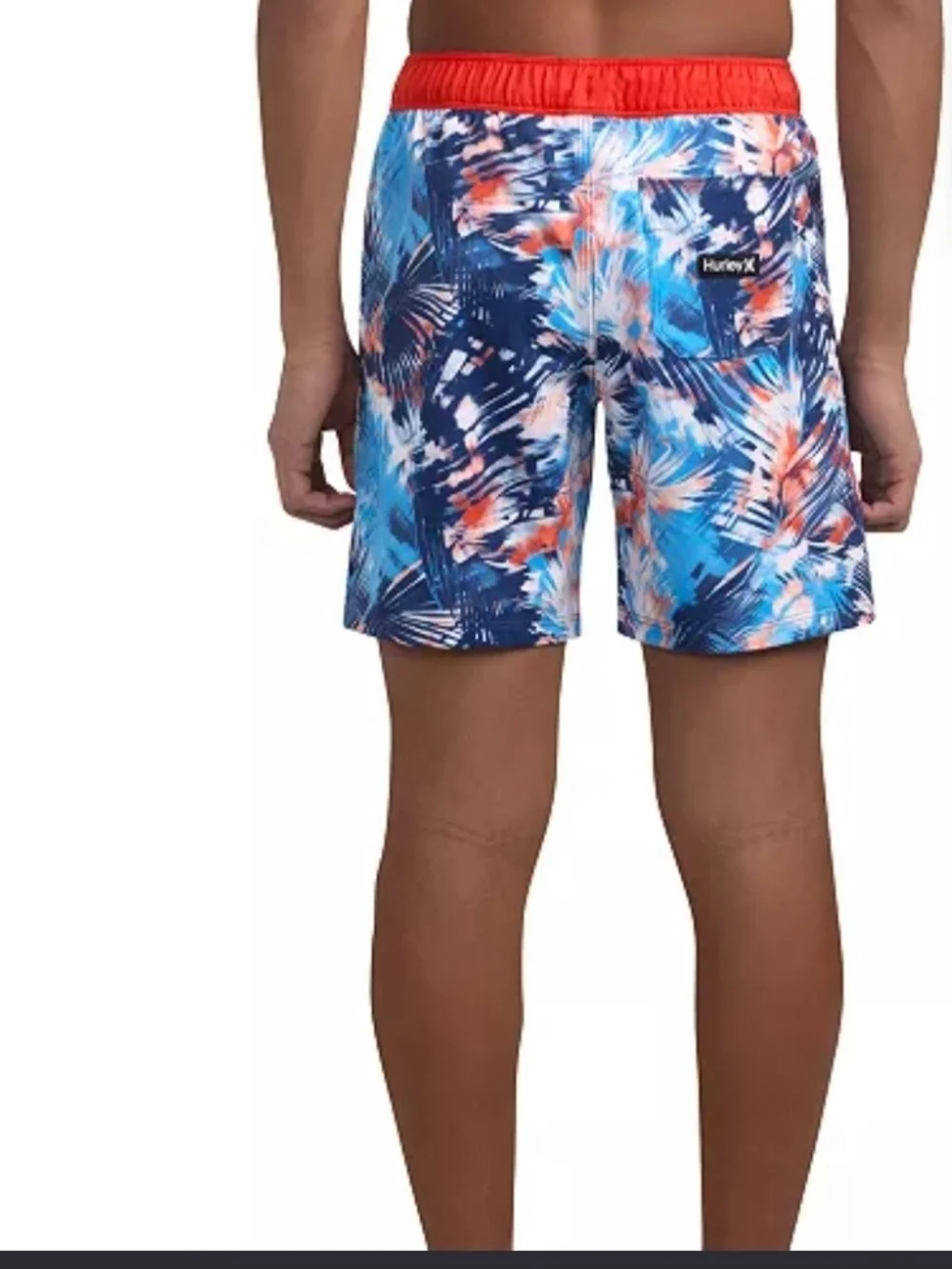 Hurley Tropical Print Swim Shorts in Navy, Blue & Coral
